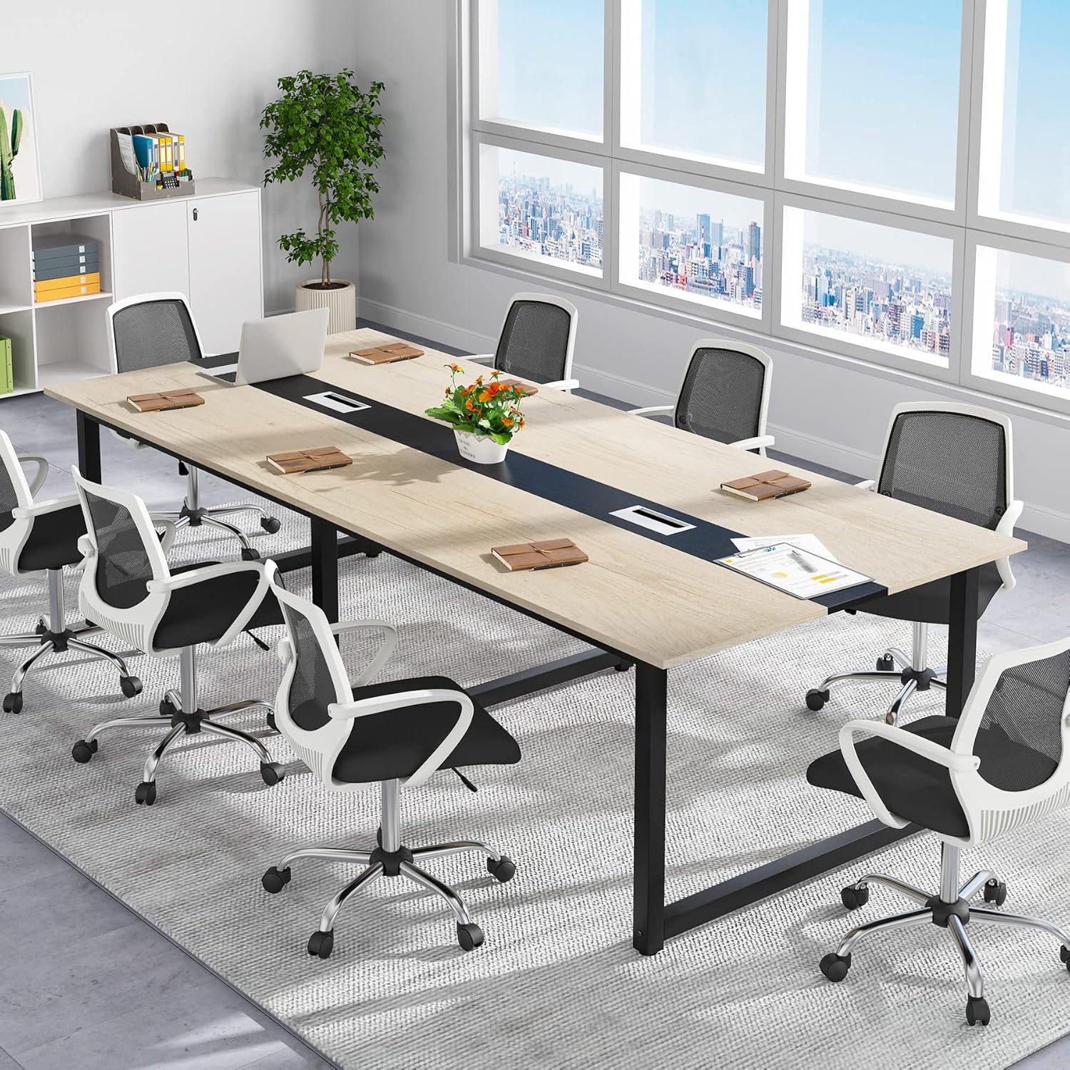 Office boardroom table with clean design and professional finish