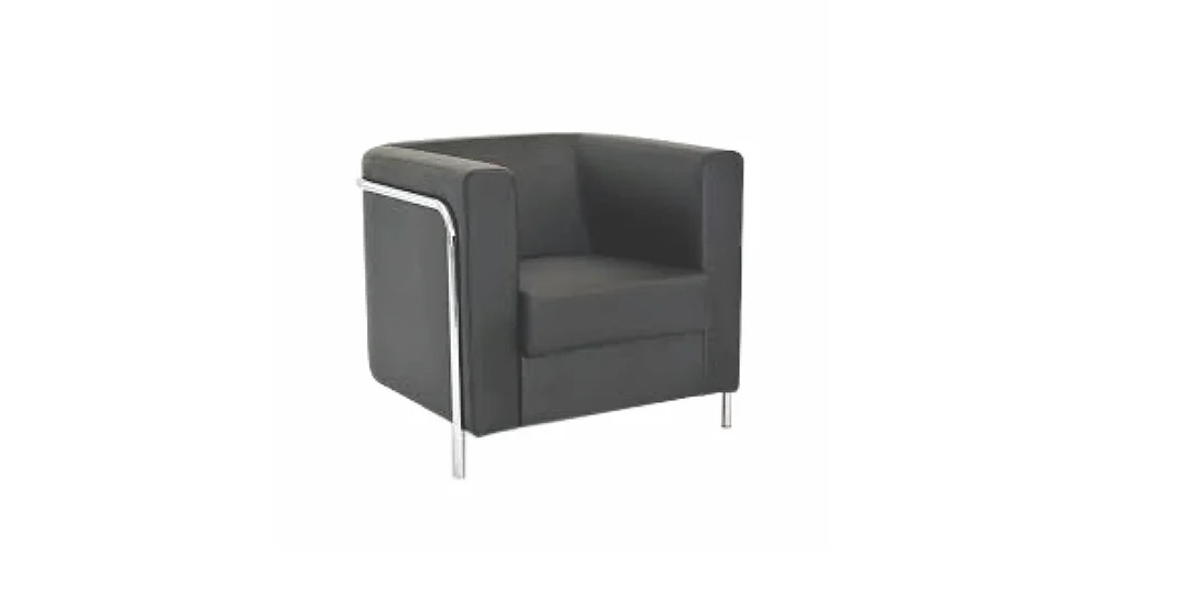 -BLACK-square-single-sofa for rental