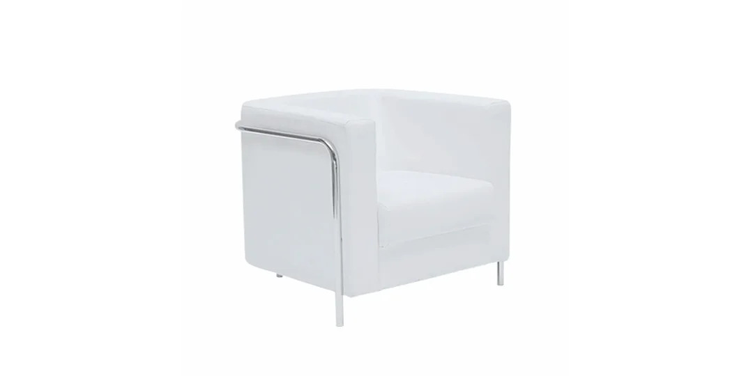 white-square-singlr-sofa for rental